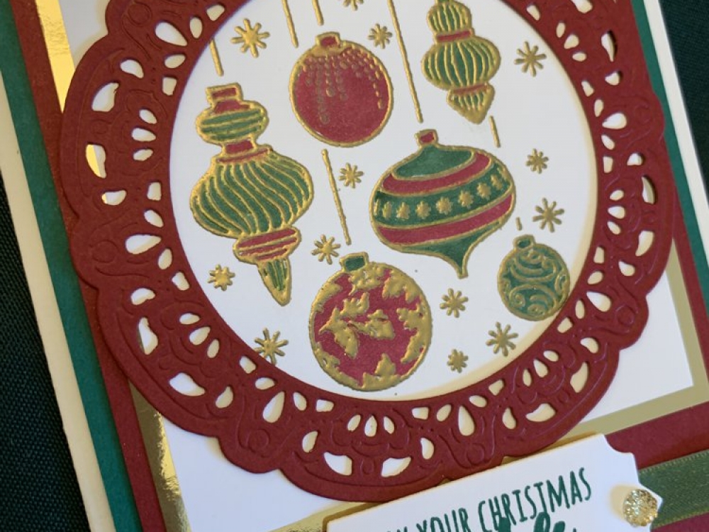 Stampin Up Beautiful Baubles detail